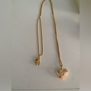 Beautiful heart with flowers necklace